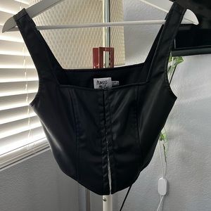 Princess Polly Leather Corset Top